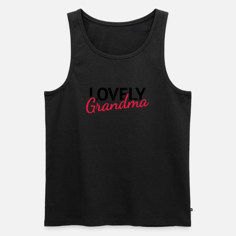 Lovely Grandma - Männer Premium Bio Tank Top - Schwarz