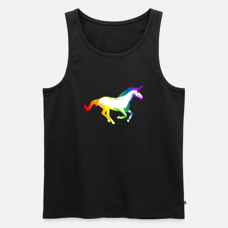 Einhorn - Männer Premium Bio Tank Top - Schwarz