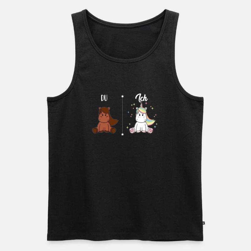 Vous à cheval j’ai kid de licorne comparaison - Débardeur bio Premium Homme - noir