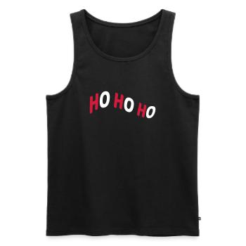 Red white Ho - Men's Premium Organic Tank Top - black - Front - AI Model Male 178 light (178cm)
