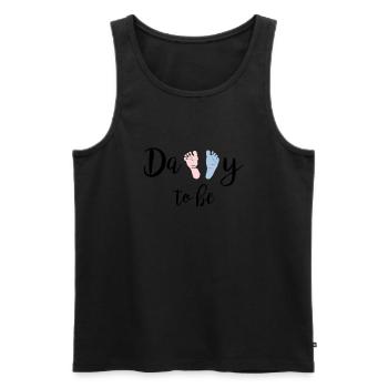 Daddy To Be - Men's Premium Organic Tank Top - black - Front - AI Model Male 178 light (178cm)