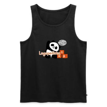 Panda Speech Therapist - Men's Premium Organic Tank Top - black - Front - AI Model Male 178 light (178cm)