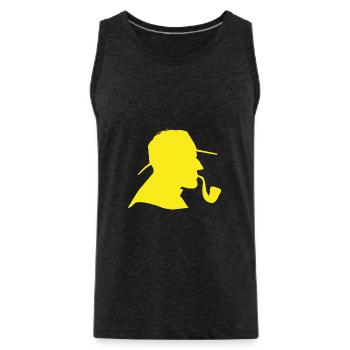 Sh - Men's Premium Organic Tank Top - charcoal grey - Front - Alexander (188cm)