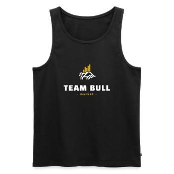 Team bull run market - Men's Premium Organic Tank Top - black - Front - AI Model Male 178 light (178cm)