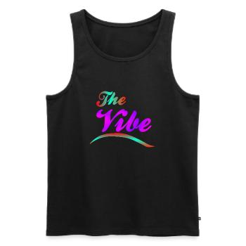 The vibe - Men's Premium Organic Tank Top - black - Front - Michal (187cm)