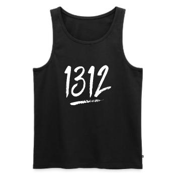 1312 - OnAir - Männer Premium Bio Tank Top - Schwarz - Vorne - AI Model Male 178 light (178cm)