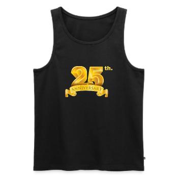 25e anniversaire et jour de naissance numéro d’or de luxe - Débardeur bio Premium Homme - noir - Devant - AI Model Male 178 light (178cm)