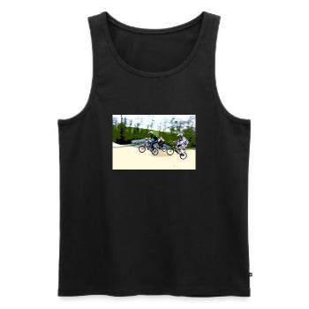 bmx - Männer Premium Bio Tank Top - Schwarz - Vorne - AI Model Male 178 light (178cm)