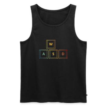 Gamer WASD Gaming PC Gaming Gaming Game Video Game - Men's Premium Organic Tank Top - black - Front - Michal (187cm)