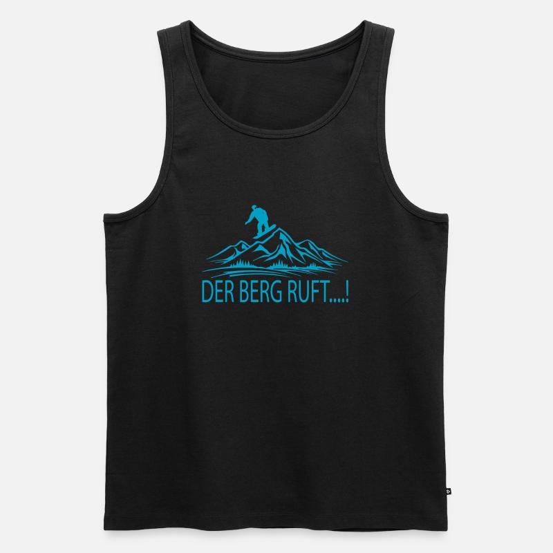 Snowboard Snowboarder - Männer Premium Bio Tank Top - Schwarz