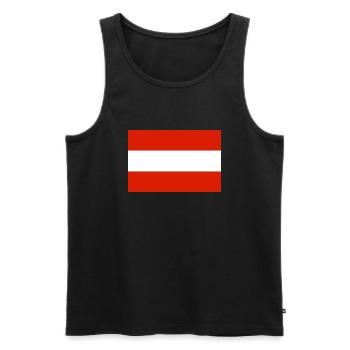 Austria Flag - Men's Premium Organic Tank Top - black - Front - AI Model Male 178 light (178cm)