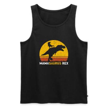 Mamasaurus Rex - Männer Premium Bio Tank Top - Schwarz - Vorne - AI Model Male 178 light (178cm)