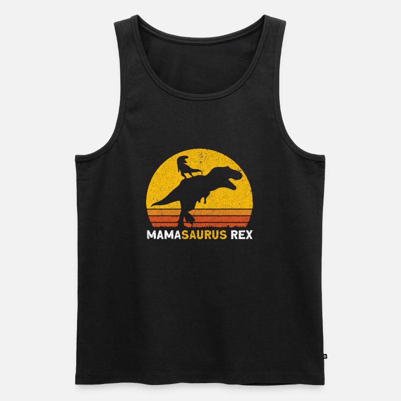 Mamasaurus Rex - Männer Premium Bio Tank Top - Schwarz