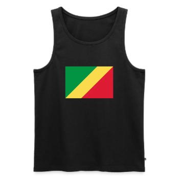 Drapeau Congo / Congo flag - Débardeur bio Premium Homme - noir - Devant - Michal (187cm)
