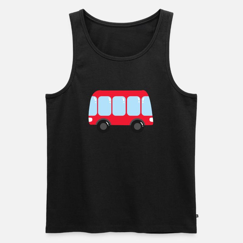 Bus Rot - Männer Premium Bio Tank Top - Schwarz