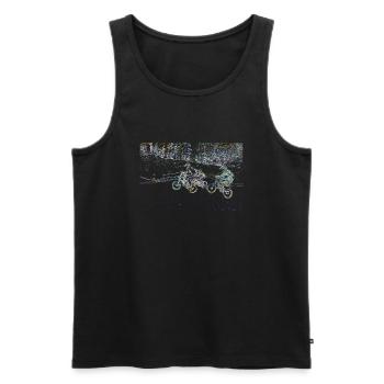 BMX Race Racing Mountainbike Motocross - Männer Premium Bio Tank Top - Schwarz - Vorne - Michal (187cm)