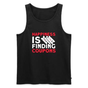 Coupon Shopper Discount Couponer Discount Sale - Men's Premium Organic Tank Top - black - Front - AI Model Male 178 light (178cm)