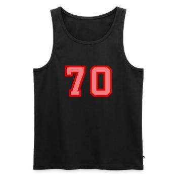 Cool Retro Retrostyle Numéro de maillot numéro de dos - Débardeur bio Premium Homme - noir - Devant - Michal (187cm)