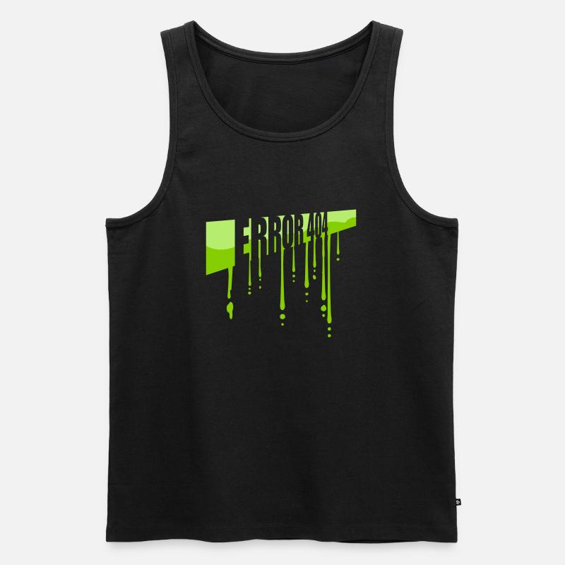 Schleim Tropfen Error 404 - Männer Premium Bio Tank Top - Schwarz