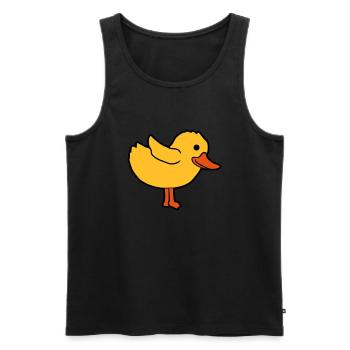 Cartoon duck cute chick - Men's Premium Organic Tank Top - black - Front - Michal (187cm)