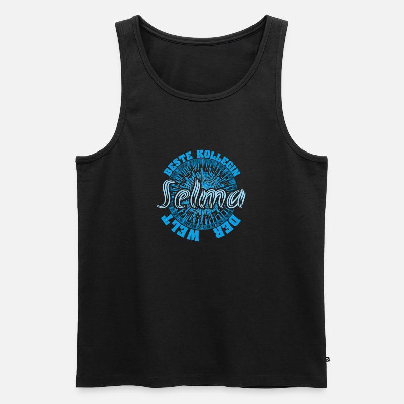 Beste Arbeitskollegin Selma - Männer Premium Bio Tank Top - Schwarz