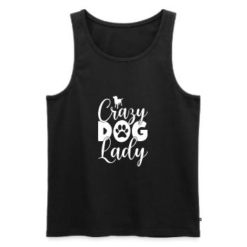 Cool Dog Crazy Dog Lady Design - Men's Premium Organic Tank Top - black - Front - AI Model Male 178 light (178cm)