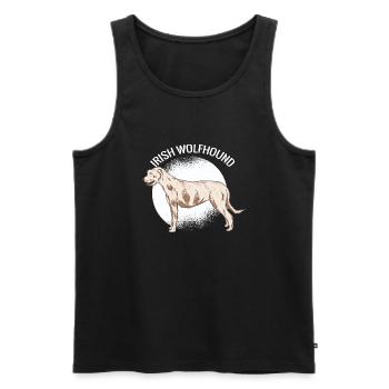 Irish Wolfhound Hund Hundebesitzer Hundeliebhaber - Männer Premium Bio Tank Top - Schwarz - Vorne - AI Model Male 178 light (178cm)