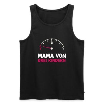 Tank leer Mama von 3 Kindern Mutter Muttertag Kind - Männer Premium Bio Tank Top - Schwarz - Vorne - Michal (187cm)