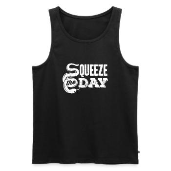 Banana Ball Python Herpetologist Squeeze The Day - Männer Premium Bio Tank Top - Schwarz - Vorne - AI Model Male 178 light (178cm)