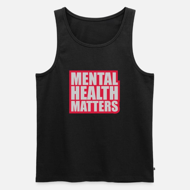 la santé mentale compte citation - Débardeur bio Premium Homme - noir