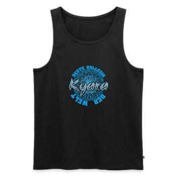 Beste Arbeitskollegin Kyara - Männer Premium Bio Tank Top - Schwarz - Vorne - Michal (187cm)