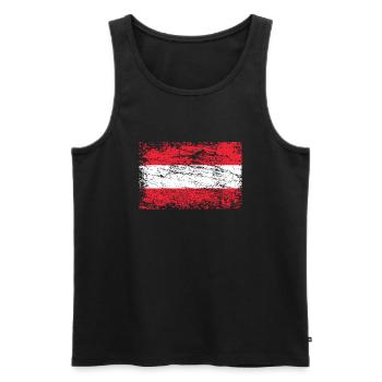 Drapeau de l’Autriche Autriche - Débardeur bio Premium Homme - noir - Devant - Michal (187cm)