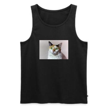 Die Katze - Männer Premium Bio Tank Top - Schwarz - Vorne - AI Model Male 178 light (178cm)