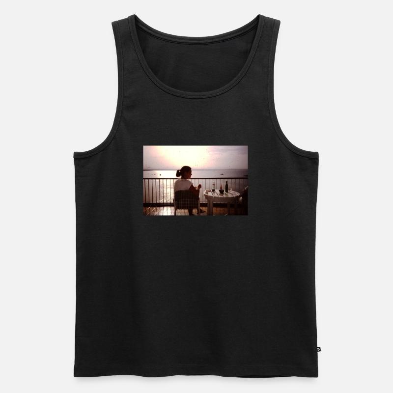 Ocean View - Männer Premium Bio Tank Top - Schwarz