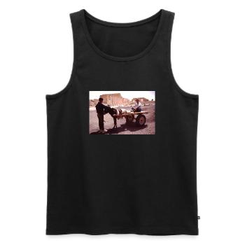 Donkey - Männer Premium Bio Tank Top - Schwarz - Vorne - Michal (187cm)