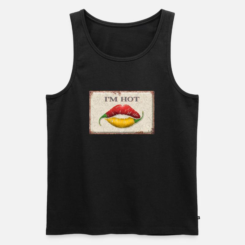 I'm Hot - Männer Premium Bio Tank Top - Schwarz