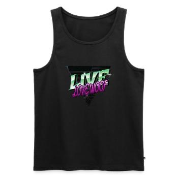 animal welfare bday dogs awesome golden retriever - Männer Premium Bio Tank Top - Schwarz - Vorne - Michal (187cm)
