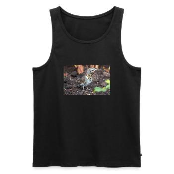 Fieldfare (auf Deutsch Wacholderdrossel) Turdus pila - Männer Premium Bio Tank Top - Schwarz - Vorne - Michal (187cm)