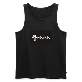 ALBANIAN - Men's Premium Organic Tank Top - black - Front - Michal (187cm)