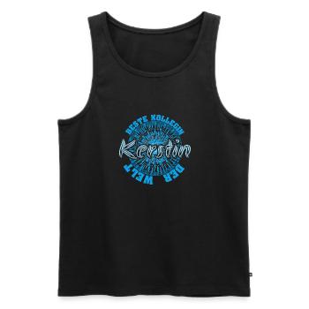 Beste Arbeitskollegin Kerstin - Männer Premium Bio Tank Top - Schwarz - Vorne - AI Model Male 178 light (178cm)