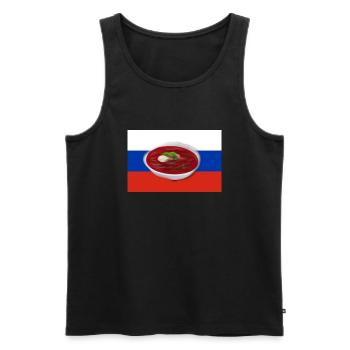 Borschtsch, Russische Suppe - Männer Premium Bio Tank Top - Schwarz - Vorne - AI Model Male 178 light (178cm)
