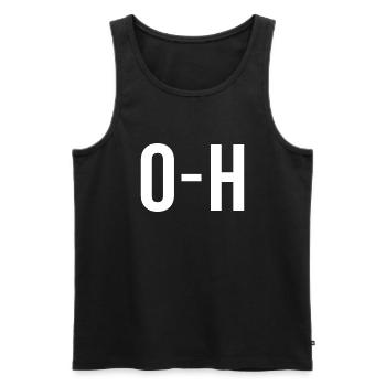 O-H - Men's Premium Organic Tank Top - black - Front - AI Model Male 178 light (178cm)