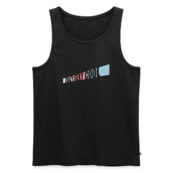 crazy sexy cool design - Men's Premium Organic Tank Top - black - Front - AI Model Male 178 light (178cm)