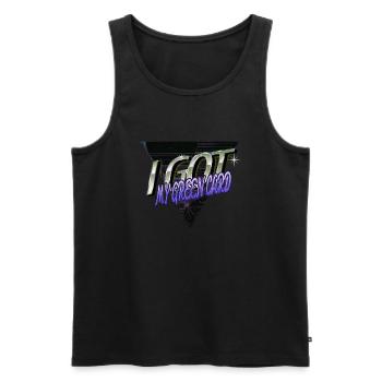 alien puns alien loving kid aliens funny gift - Männer Premium Bio Tank Top - Schwarz - Vorne - AI Model Male 178 light (178cm)