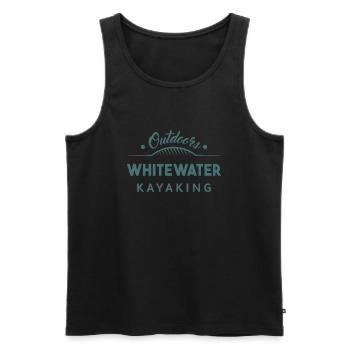 Outdoors Whitewater Kayaking - Men's Premium Organic Tank Top - black - Front - Michal (187cm)