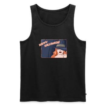 Hexe - Männer Premium Bio Tank Top - Schwarz - Vorne - Michal (187cm)