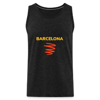 Das schönste Barcelona T-Shirt - Männer Premium Bio Tank Top - Anthrazit - Vorne - Alexander (188cm)