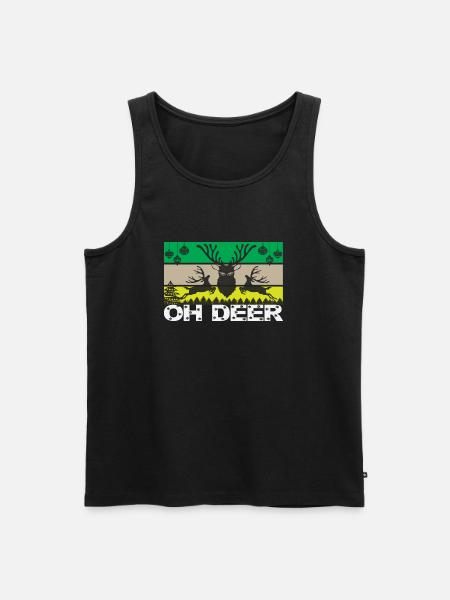 Oh Deer - Men's Premium Organic Tank Top - black
