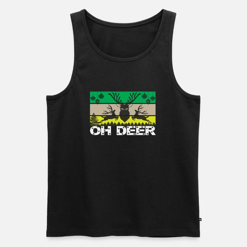 Oh Deer - Männer Premium Bio Tank Top - Schwarz