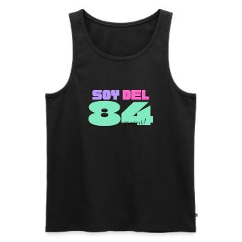 Ich komme aus '84 - Männer Premium Bio Tank Top - Schwarz - Vorne - AI Model Male 178 light (178cm)